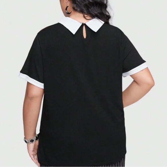 Goth Print Collared Top - Picture 2 of 4